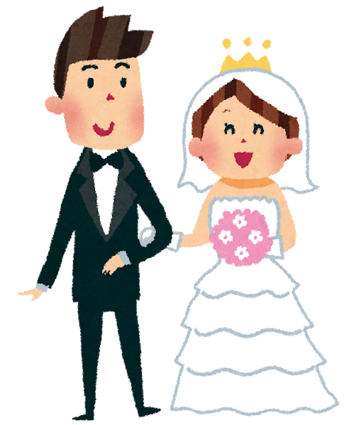 結婚式のイラスト 新郎新婦 ウェディングドレス タキシード かわいいフリー素材集 いらすとや