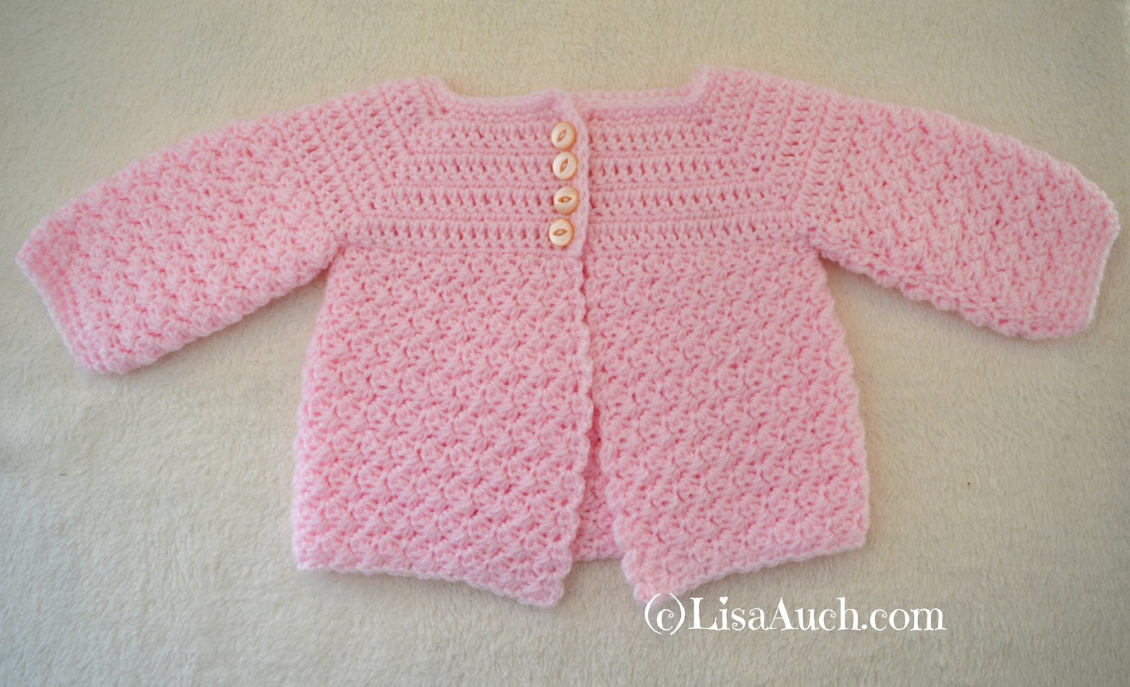 Free Crochet Patterns And Designs By Lisaauch Sweet Sugar Crochet Baby Cardigan Easy Free Pattern