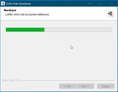 Unity Hub Kurulumu
