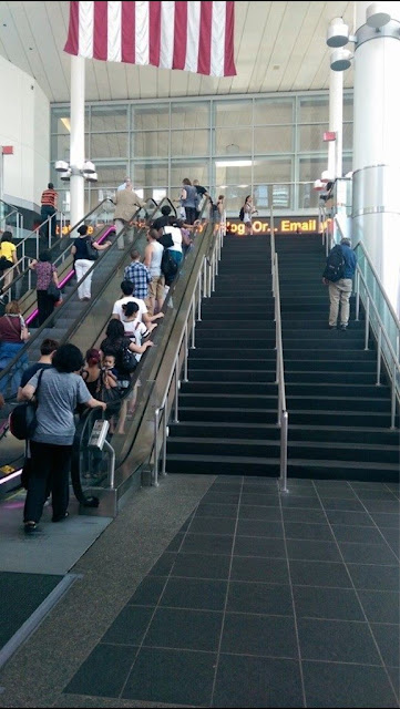 Using stairs instead of escalators