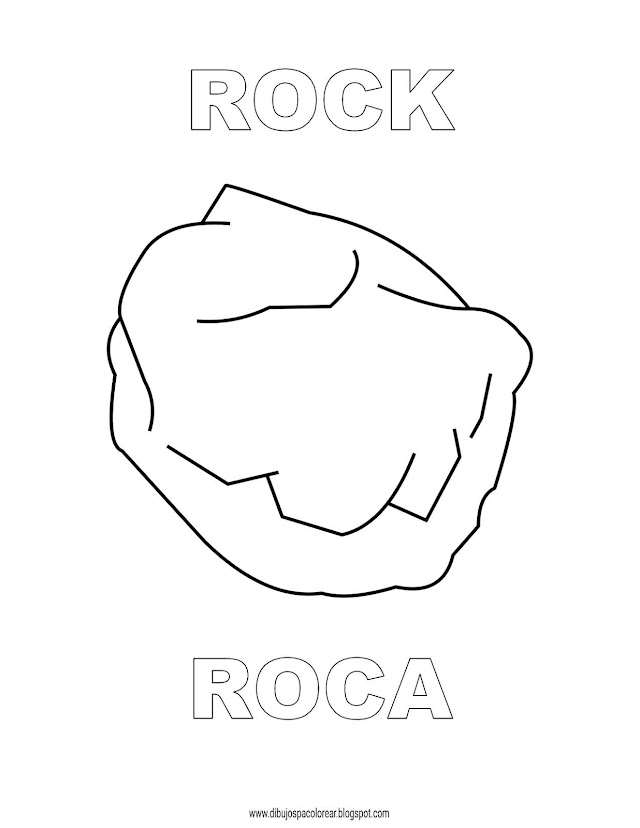 Dibujos Inglés - Español con R: Roca - Rock