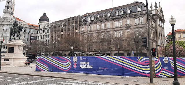 Escavações arqueológicas na Praça da Libeerdade do Porto