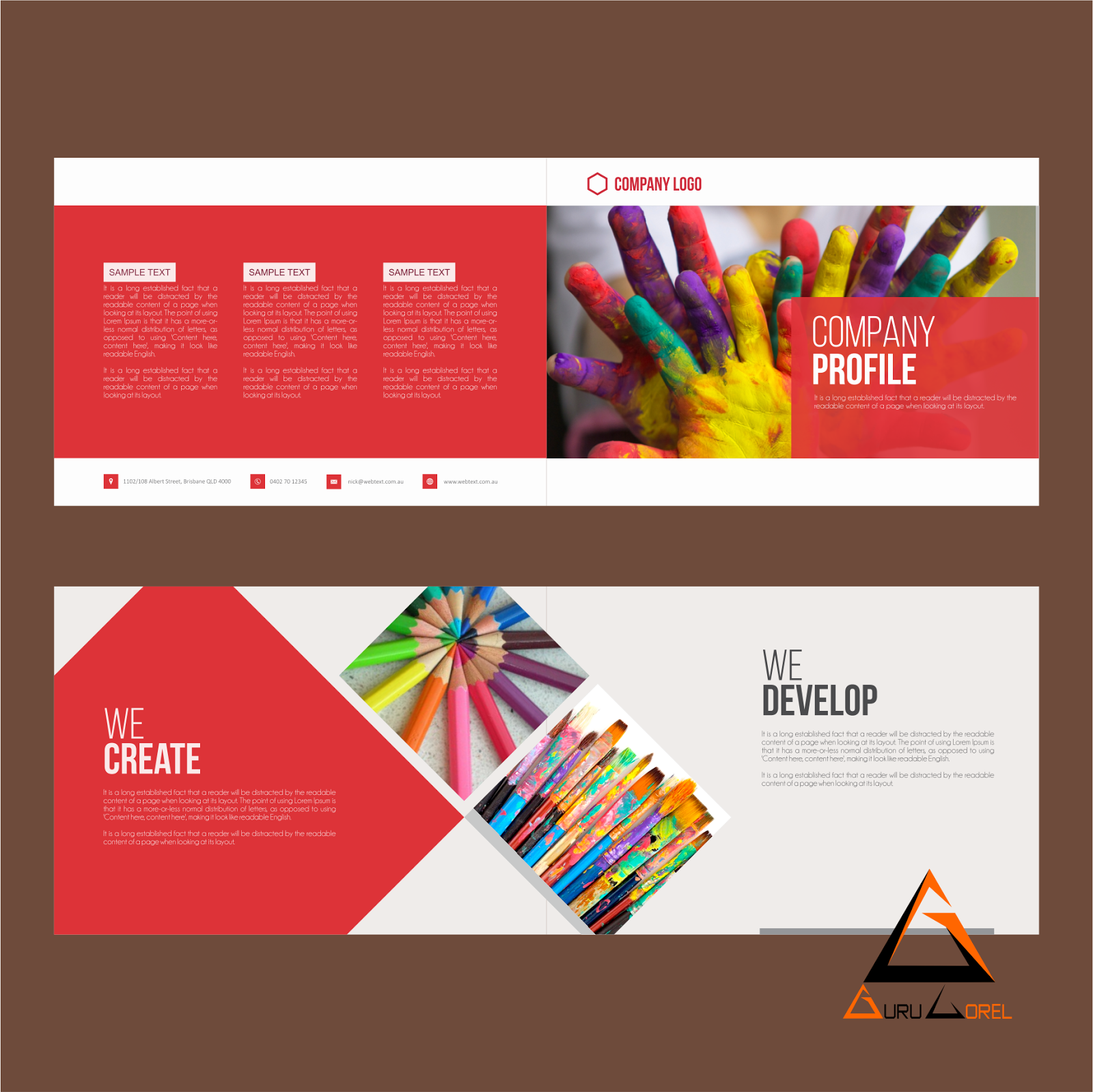 Download Artistic Corporate Brochure Free Vector 2017 Guru Corel