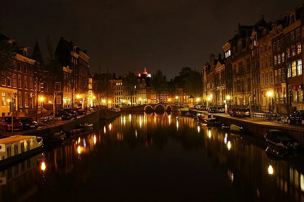 Amsterdam at night (The Netherlands)