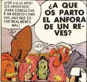 viñeta Asterix en Helvecia, descusión de médicos 2