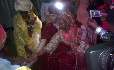 Yeni Kuti's daughter and Fela's grand daughter Rolari Segun today married her Australian lover, Benedict Jacka 2