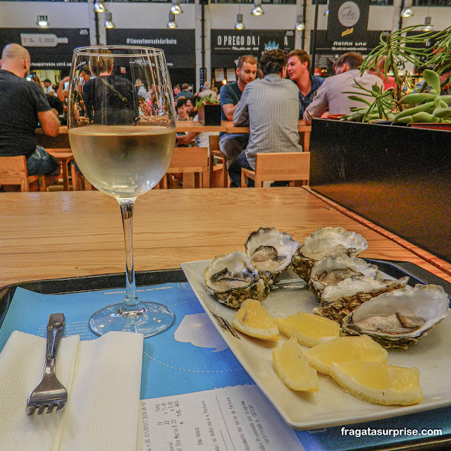 ostras do Mercado da Ribeira em Lisboa