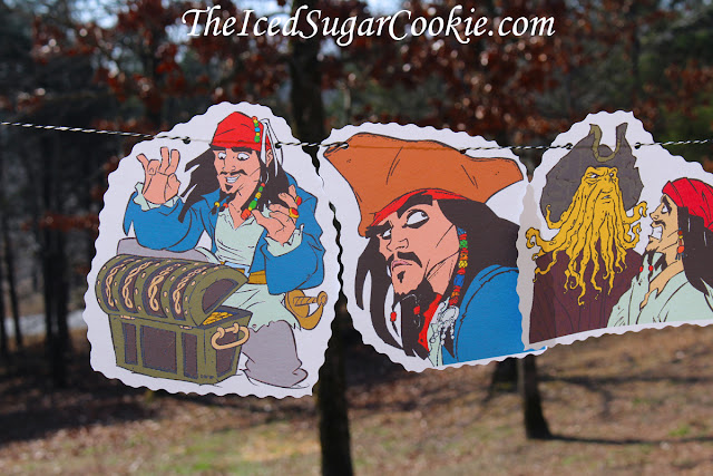 Pirates Of The Caribbean-Dead Men Tell No Tales-Birthday Party Banner Flag Bunting Garland DIY Idea
