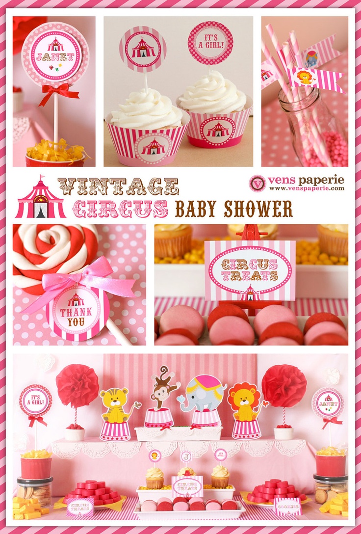 ... Themes Decoration For Boys &amp; Girls: PINKY Circus : Baby Shower Themes