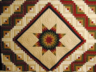 Amish log cabin quilts