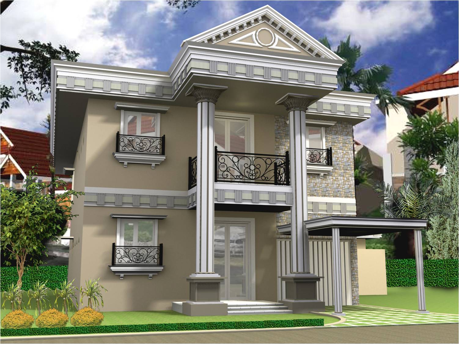 Gambar Rumah Minimalis 2 Lantai Type 150 220