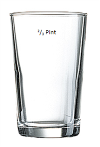 Schooner Beer Glass. Schooner