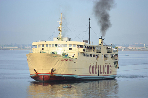 Ship ran aground off Surigao port