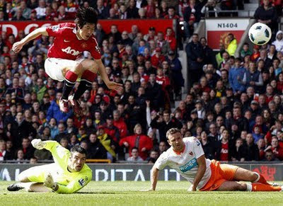 Park Man Utd vs Blackpool Barclays Premier League