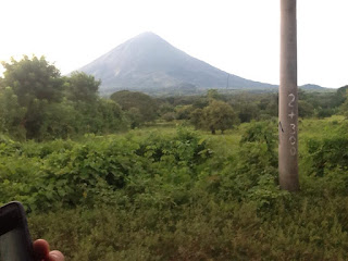 As we headed out to the church, to the remote community of Merida, the active volcano Concepcion was always a special sigh