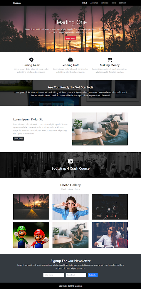 Glozzom (PSD to HTML)