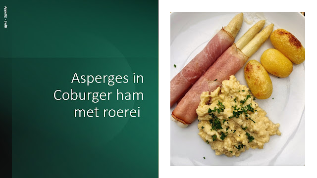 Asperges in Coburgerham met roerei