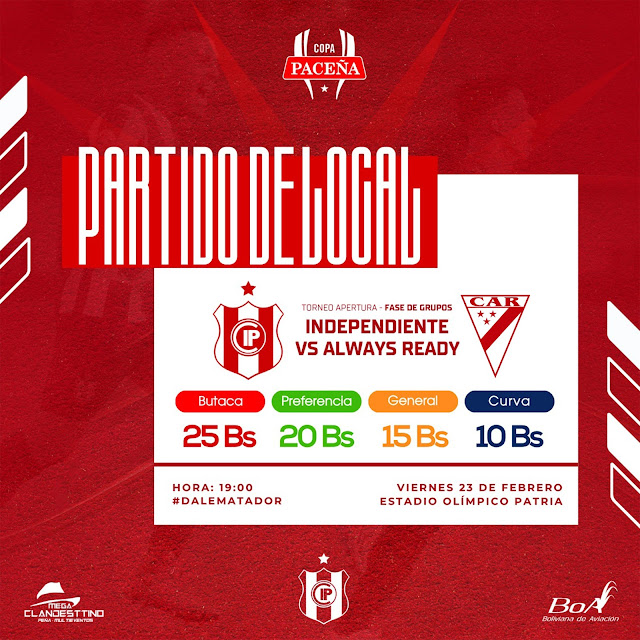 Venta de Entradas Independiente vs Always Ready
