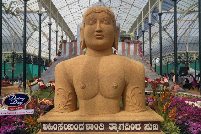 Bahubali statue made of Millets