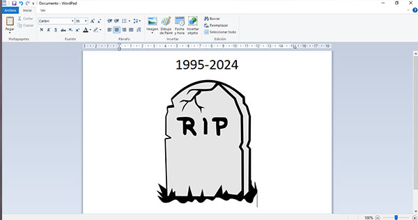 Microsoft pone fin a la vida útil de WordPad, el editor de texto básico de Windows