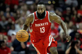 James Harden red jersey