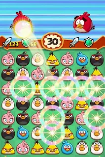 Screenshots of the Angry birds: Fight! game for iPhone, iPad or iPod.