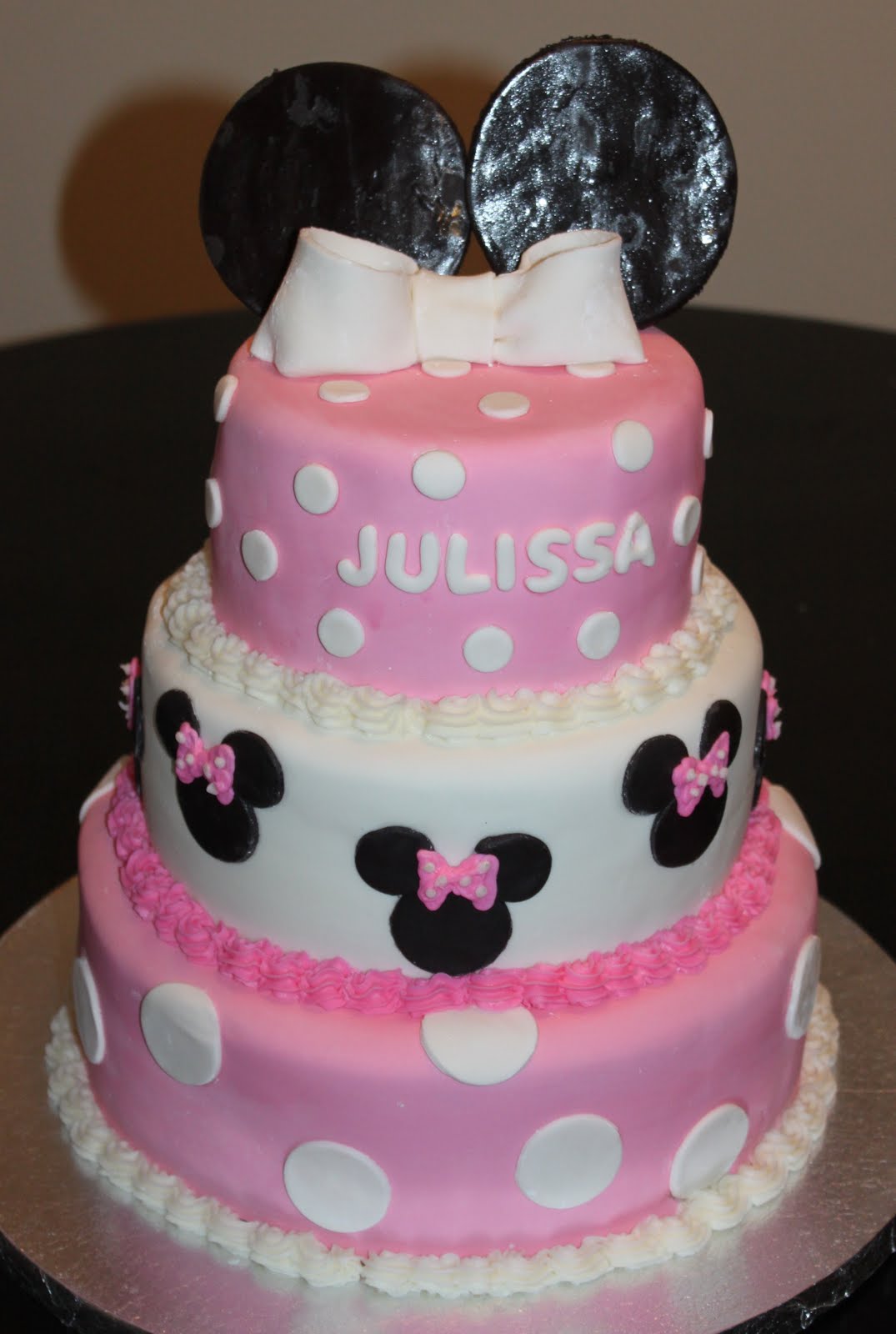 cake pops ideas for kids Minnie Mouse 3 Tier Cake