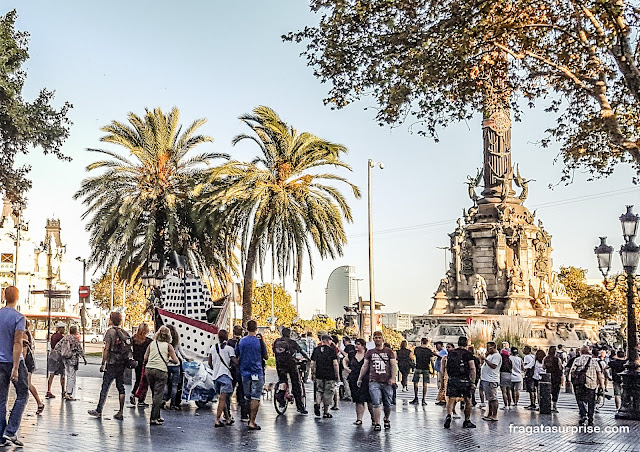 Rambla de Santa Mônica em Barcelona