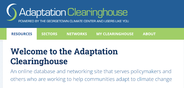 Screenshot of Adaptation Clearinghouse home page