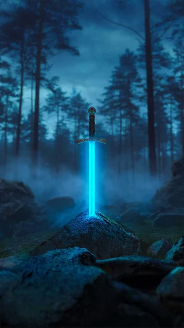 Legendary Excalibur Sword Wallpaper for iPhone