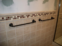 ceramic tile with glass accent tile