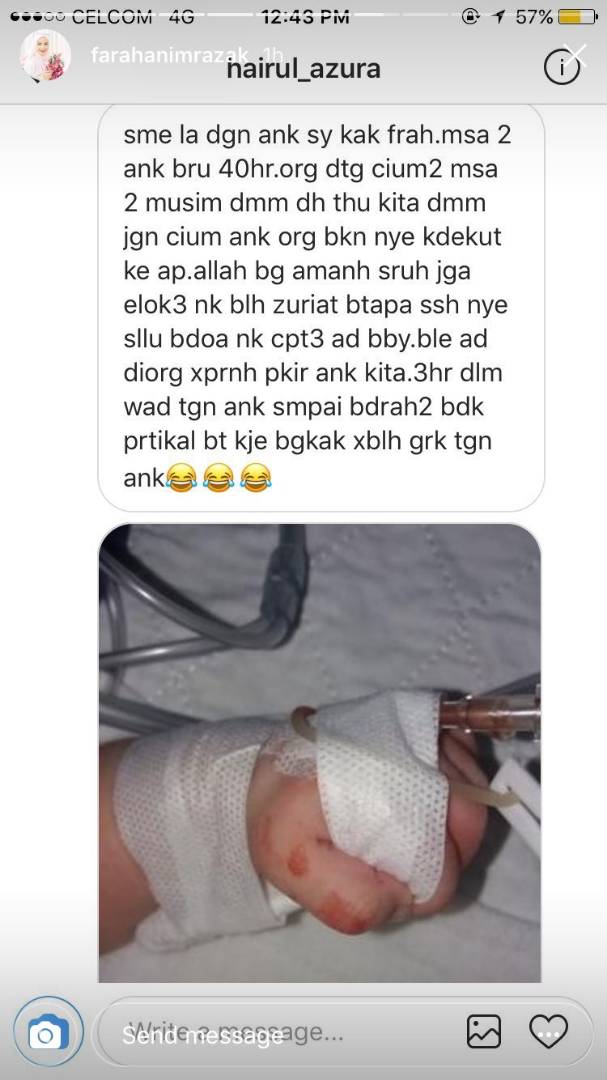 'Diorang tak sihat, cium-cium anak saya dan 3 4 hari 