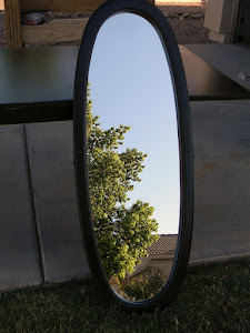 Black Oval Wall Mirror  *SOLD*