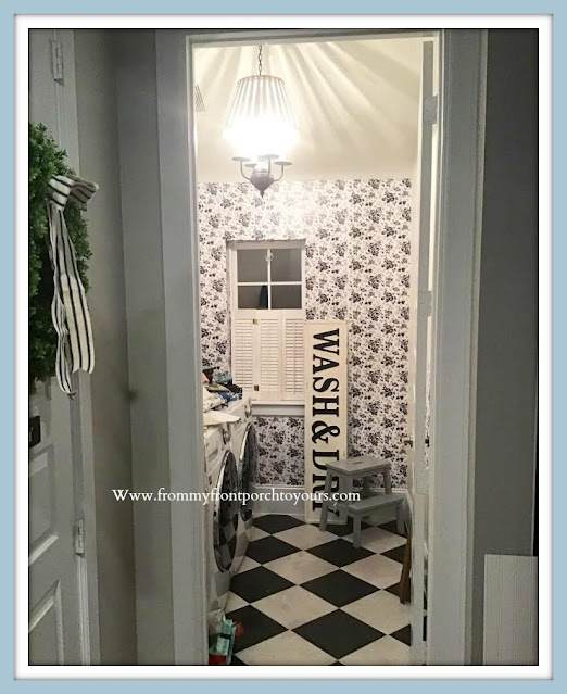 Laundry Room Makeover-Farmhouse Cottage Style-From My Front Porch To Yours