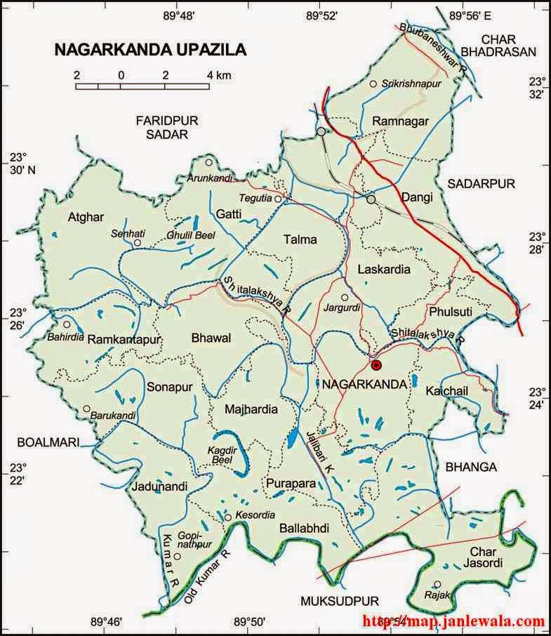 nagarkhanda upazila map of bangladesh