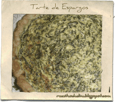 Culinária, Receitas Ovos, Tarte de Espargos