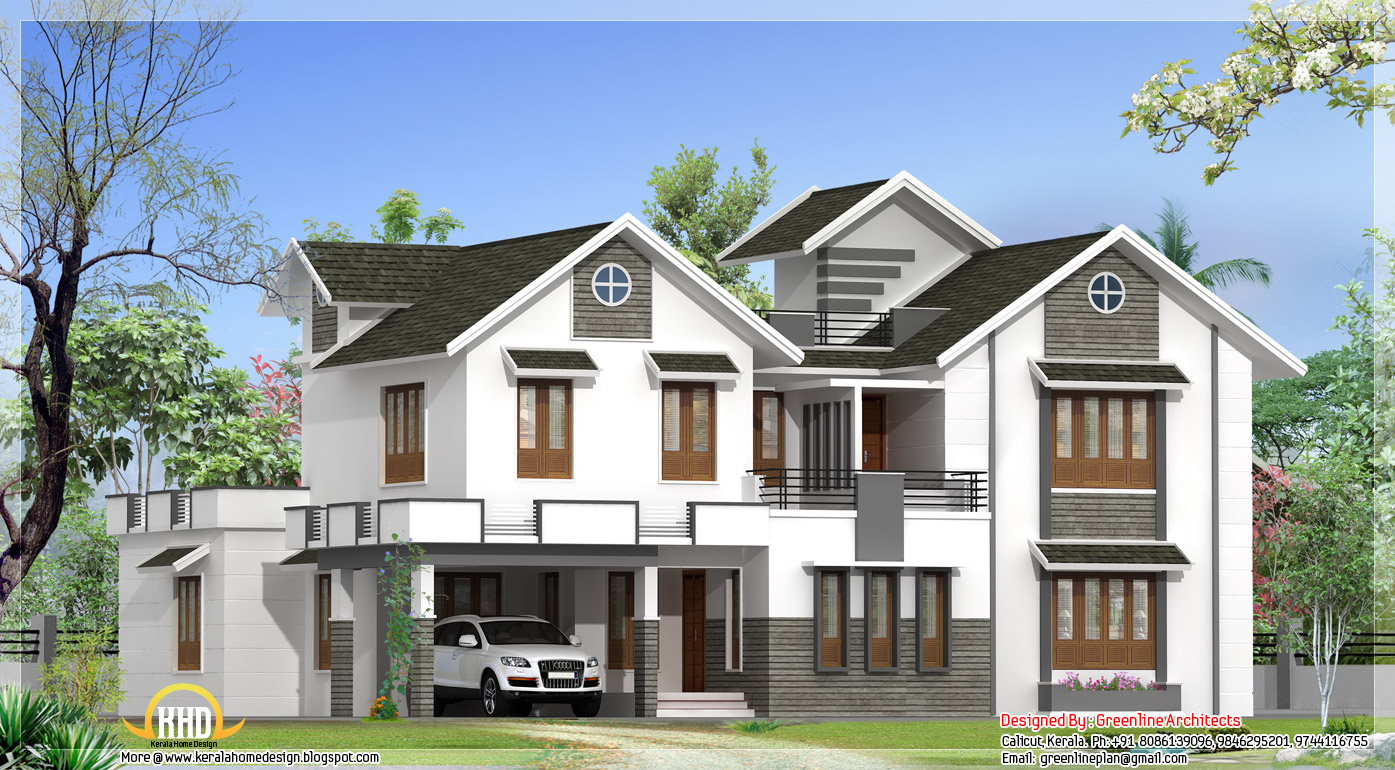  Modern  4  bedroom  Kerala  home  elevation home  appliance