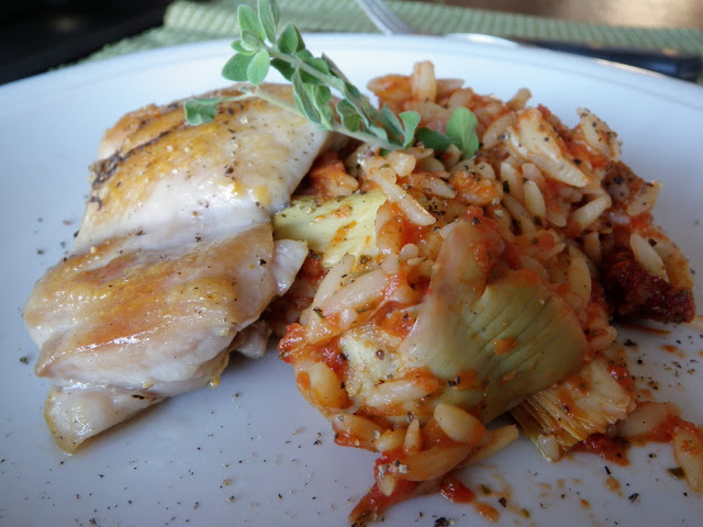 Sun dried tomato chicken with orzo - Scrumptiously Fit Food