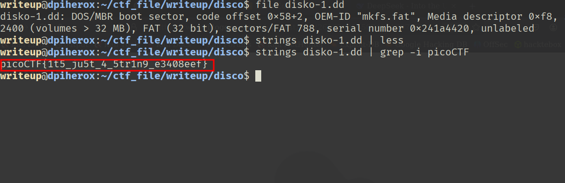 used 'grep' to find the flag - picoctf