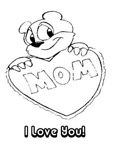 i love you mom coloring pages. denoting I Love You Mom,