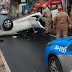 Motorista fica ferido após carro capotar na Avenida 28 de Março, em Campos