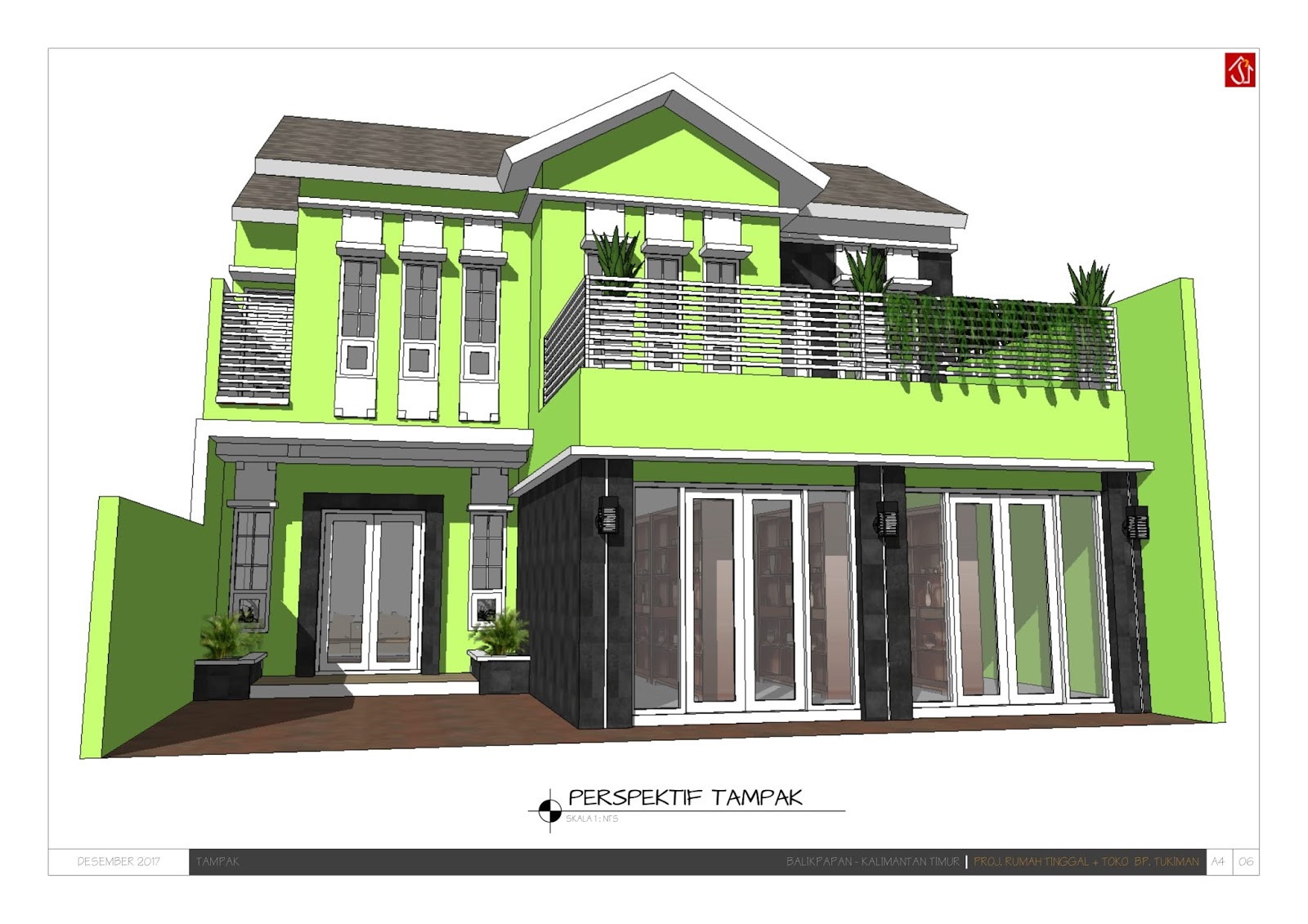  Desain  Rumah  Minimalis Plus Toko  Kumpulan Desain  Rumah 