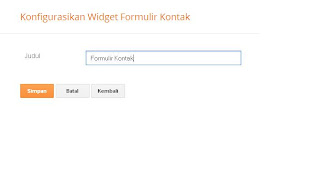 cara memodifikasi contact form blogger