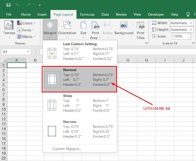 Cara Mengganti Satuan Ukuran Default di Microsoft Excel 