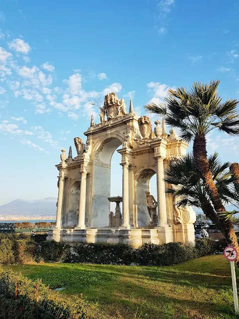 The Fontana del Gigante in Naples, Italy