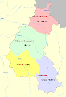 Carte de Champagne Ardenne Département Région