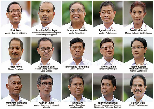 Profil Biodata 34 Mentri Kabinet Kerja Jokowi Jk