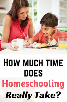 Are you afraid homeschooling will take too much time? You'll be surprised at how much time it REALLY takes! #homeschool