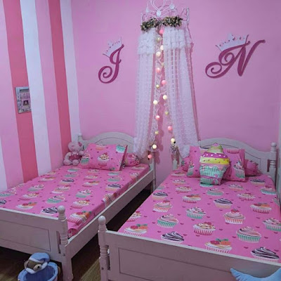 Warna Cat  Kamar  Tidur  Pink Sederhana Ukuran kecil Remaja 