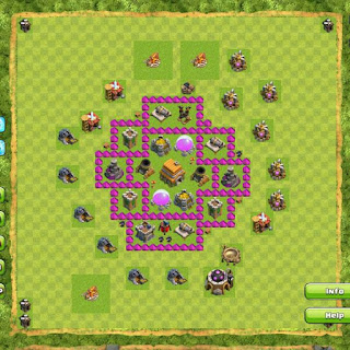 Formasi Base Trophy Clash of Clans TH6